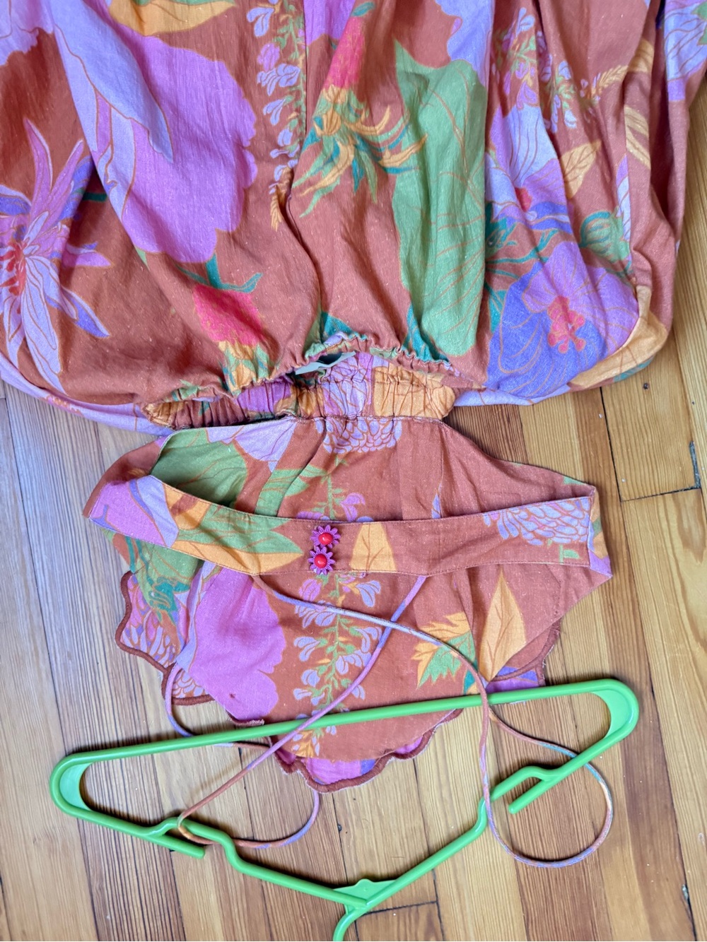 FARM Rio Floral Spaghetti-Strap Maxi Dress in Pink, Purple & Brown - Picture 4 of 6